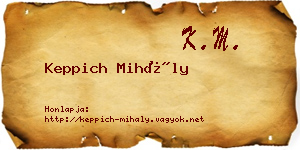 Keppich Mihály névjegykártya